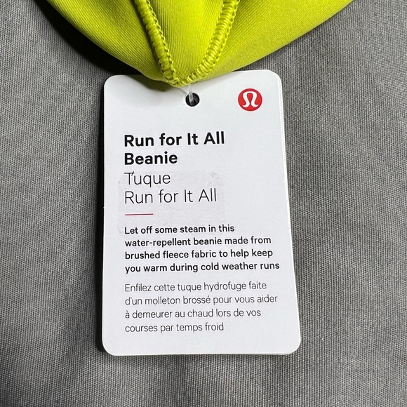 NWT Lululemon Run For It All Beanie Yellow ONE SIZE - Picture 11 of 13